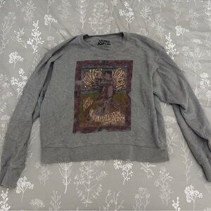 Lucky Brand Gray Crewneck with Multicolor Graphic